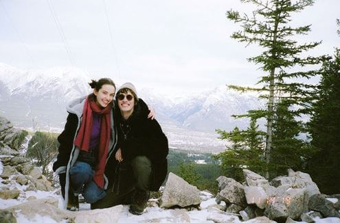 Dylan Fender with his girlfriend Alyssah Paccoud in Canmore, Alberta, Canada.